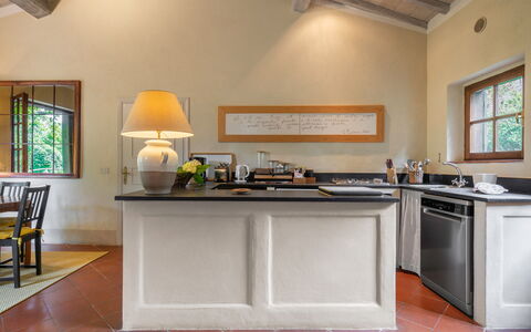 Casa Dell'ambasciatore: Furniture, Interior Design, Countertop, Kitchen, Flooring, Kitchen Appliance, Wood, Cabinetry, Ceiling, Lighting