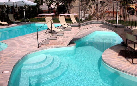 Monastery Guest House: Water, Plant, Swimming Pool, Azure, Tree, Outdoor Furniture, Aqua, Leisure, Composite Material, Recreation