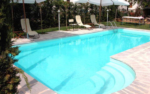 Monastery Guest House: Water, Plant, Swimming Pool, Building, Azure, Shade, Rectangle, Outdoor Furniture, Tree, Composite Material