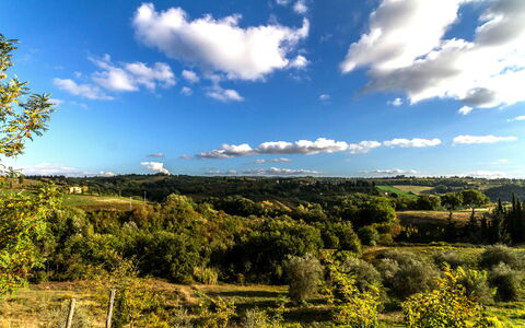 Calanchi Apartments: Sky, Natural Landscape, Nature, Vegetation, Cloud, Green, Tree, Natural Environment, Hill, Wilderness