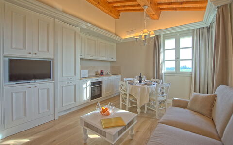Il Sole Di Vino: Room, Property, Furniture, Interior Design, Building, Living Room, Ceiling, Floor, Home, Yellow