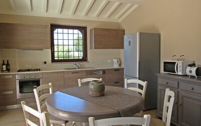 Fornace 1: Room, Furniture, Property, Building, Floor, Interior Design, House, Kitchen, Ceiling, Table