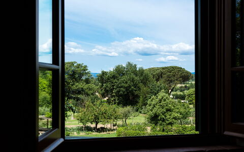 Casale Vacanze Il Granaio: Vegetation, Sky, Window, Blue, Tree, Natural Environment, Botany, House, Leaf, Room