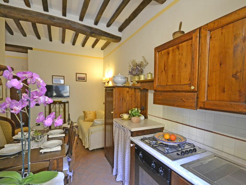 Living room, dining room and kitchen