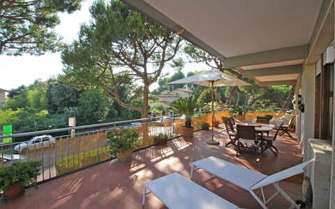 Marina Apartment: Property, Real Estate, Building, Backyard, Home, House, Deck, Room, Porch, Patio