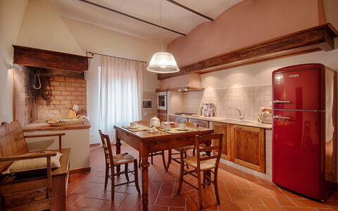 Tenuta Cambiano: Room, Furniture, Building, Interior Design, Property, Ceiling, Floor, Kitchen, Dining Room, House