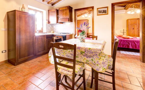 Casale Valdichiana: Room, Property, Furniture, Building, Interior Design, Floor, House, Real Estate, Ceiling, Dining Room