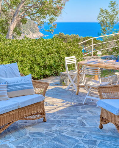 Il Giardino Sul Mare - Levanto: Furniture, Property, Patio, Outdoor Furniture, Real Estate, Room, Wicker, Table, House, Outdoor Table