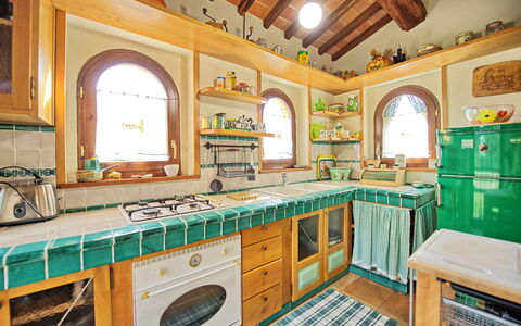 Villa Poggiospinoso: Property, Room, Building, Kitchen, Furniture, Countertop, Interior Design, House, Cabinetry, Real Estate