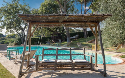 Villa Poggiospinoso: Pavilion, Leisure, Gazebo, Shade, Furniture, Outdoor Furniture, Tree, Pergola, Outdoor Structure, Canopy