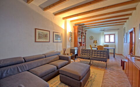 Villa Sorbaiano: Picture Frame, Furniture, Property, Building, Window, Wood, Comfort, Interior Design, Living Room, Architecture