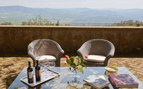 Villa Sorbaiano: Sky, Table, Furniture, Property, Plant, Chair, Outdoor Table, Nature, Flowerpot, Outdoor Furniture