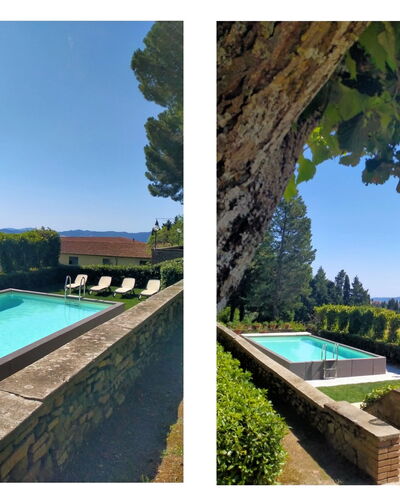 Villa Sorbaiano: Water, Sky, Plant, Property, Building, Swimming Pool, Natural Landscape, Azure, Rectangle, Table