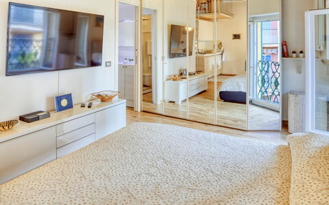 Studio Fede - Levanto: Furniture, Cabinetry, Property, Picture Frame, Azure, Building, Wood, Door, Flooring, House