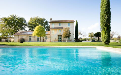 Villa Papiano: Water, Sky, Plant, Property, Building, Tree, Nature, Azure, Natural Landscape, Swimming Pool