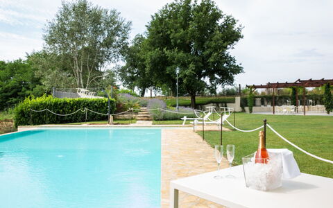 Villa Papiano: Water, Sky, Plant, Property, Tree, Cloud, Outdoor Furniture, Swimming Pool, Land Lot, Shade
