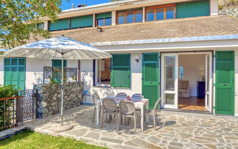 Marlà - Levanto: Building, Property, Plant, Window, Furniture, Door, Azure, Shade, Chair, House