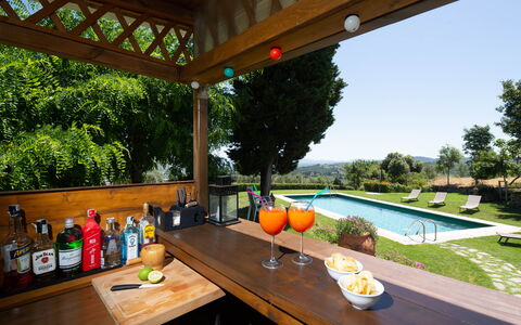 Villa Lastra: Table, Plant, Property, Furniture, Nature, Building, Window, Water, Shade, Outdoor Furniture