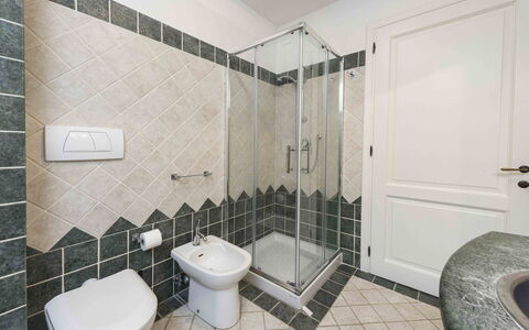 Casina Dell'acquaborra: Bathroom, Flooring, Plumbing Fixture, Floor, Interior Design, Toilet, Sink, Tap, Bathroom Sink, Plumbing