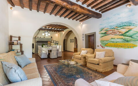 Ville Rosadi Weddings: Property, Room, Living Room, Building, Interior Design, Furniture, Real Estate, House, Ceiling, Home