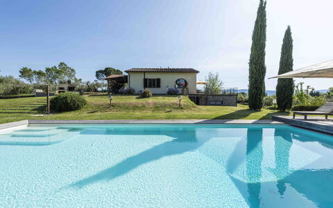 Villa Dell'acquaborra: Blue, Swimming Pool, Resort, Composite Material, Eco Hotel, Shade, Leisure, Estate, Villa, Outdoor Furniture