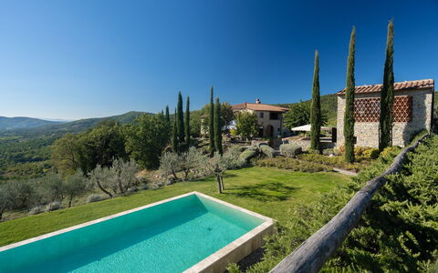 Villa Dorothea: Water, Sky, Plant, Property, Azure, Land Lot, Grass, Building, Swimming Pool, Residential Area