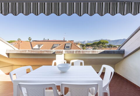 Casa Serchio: Building, Daytime, Property, Light, Shade, Table, Wood, Chair, Architecture, Lighting