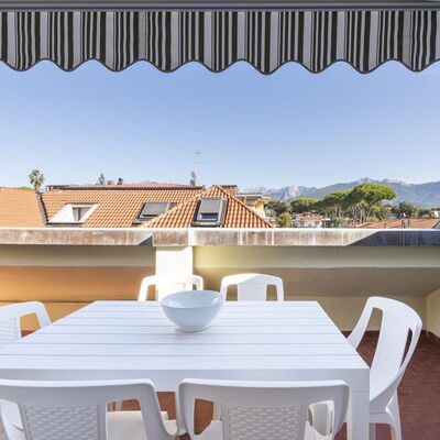 Casa Serchio: Building, Daytime, Property, Light, Shade, Table, Wood, Chair, Architecture, Lighting