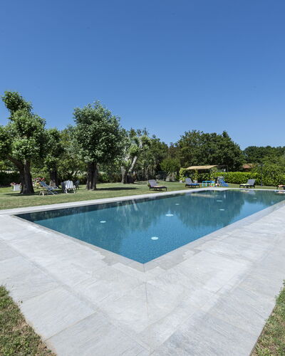 Villa Chio: Water, Sky, Swimming Pool, Plant, Tree, Shade, Body Of Water, Rectangle, Building, Residential Area