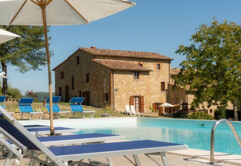 Villa Lugnano: Sky, Property, Water, Plant, Building, Swimming Pool, Azure, Shade, Tree, Outdoor Furniture