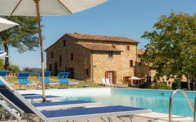 Villa Lugnano: Sky, Property, Water, Plant, Building, Swimming Pool, Azure, Shade, Tree, Outdoor Furniture