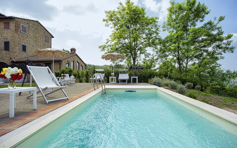 Villa Pianora: Water, Plant, Cloud, Sky, Property, Swimming Pool, Building, Chair, Azure, Tree