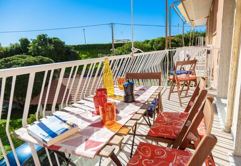 Apartment Fernanda - Levanto: Sky, Table, Property, Furniture, Chair, Tree, Outdoor Furniture, Wood, Outdoor Table, Leisure