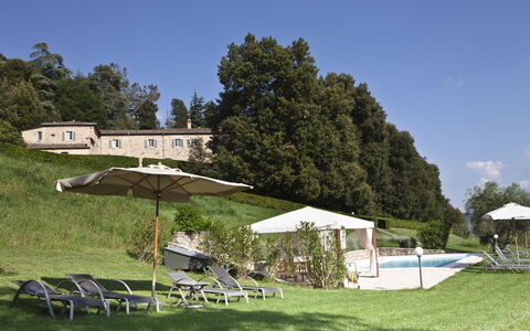 Chianti Resort: Sky, Plant, Umbrella, Tree, Shade, Land Lot, Tent, Outdoor Furniture, Cloud, House