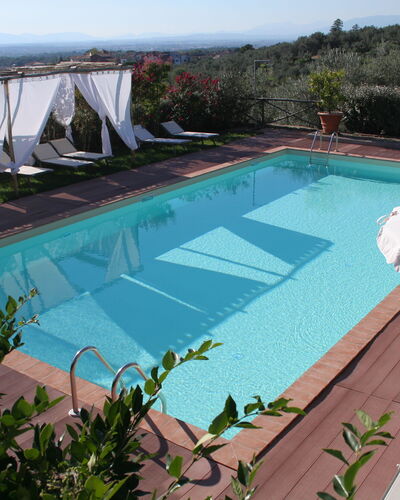Il Fienile Holiday Home: Water, Plant, Sky, Swimming Pool, Building, Azure, Shade, Outdoor Furniture, Body Of Water, Tree