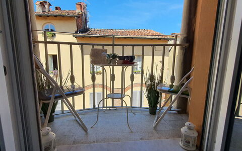 Sui Tetti Di Lucca: Sky, Building, Wood, Window, Shade, Neighbourhood, Residential Area, Real Estate, Facade, Plant