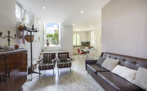 La Villetta: Furniture, Couch, Table, Cabinetry, Interior Design, Chair, Wood, Houseplant, Living Room, Floor