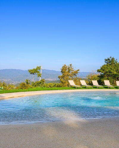 Villa Campestri: Water, Sky, Plant, Natural Landscape, Swimming Pool, Tree, Outdoor Furniture, Leisure, Landscape, Grass