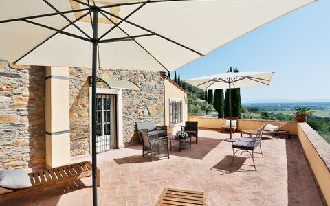 La Quiete: Property, Furniture, Sky, Shade, Outdoor Furniture, Interior Design, Architecture, Table, Chair, Wood