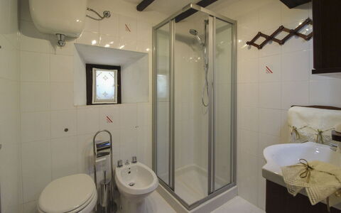 La Casa nel Borgo: Plumbing Fixture, Flooring, Floor, Interior Design, Wood, Sink, Bathroom Sink, Bathroom, Room, Tap
