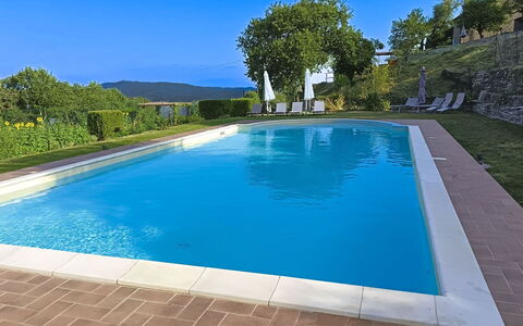 La Casa nel Borgo: Hill, Swimming Pool, Mountain Range, Outdoor Furniture, Eco Hotel, Flagstone, Resort, Ridge, Landscaping, Tropics