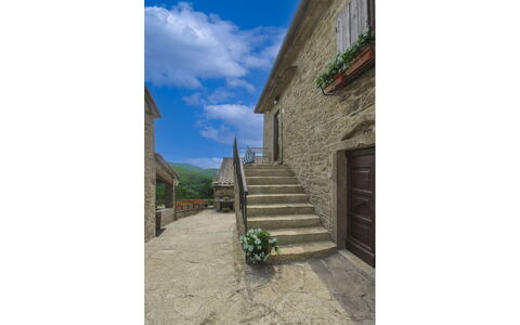 La Casa nel Borgo: Hill, Swimming Pool, Mountain Range, Outdoor Furniture, Eco Hotel, Flagstone, Resort, Ridge, Landscaping, Tropics