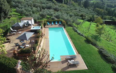 Villa Tresanti: Water, Plant, Property, Swimming Pool, Tree, Body Of Water, Outdoor Furniture, Shade, Landscape, Leisure