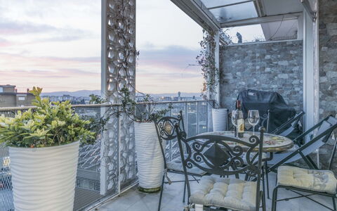 Florence Suite Apartment: Plant, Sky, Cloud, Building, Interior Design, Architecture, Flowerpot, Chair, Window, Real Estate