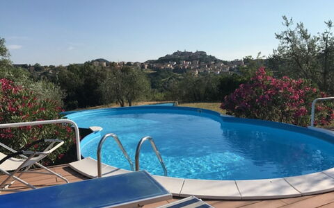 Villa Nibbiano: Water, Plant, Sky, Swimming Pool, Azure, Outdoor Furniture, Tree, Body Of Water, Leisure, Rectangle