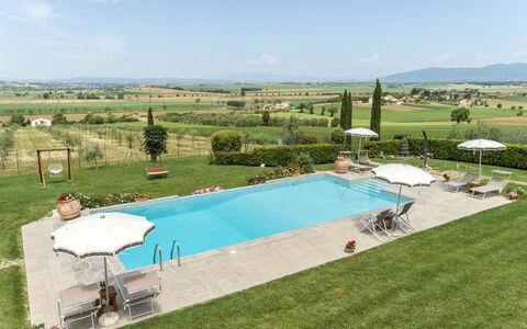 Villa Dei Ciliegi: Sky, Cloud, Property, Water, Swimming Pool, Plant, Shade, Land Lot, Outdoor Furniture, Tree