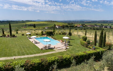 Villa Dei Ciliegi: Cloud, Sky, Plant, Swimming Pool, Tree, Land Lot, Natural Landscape, Outdoor Furniture, Shade, Grassland