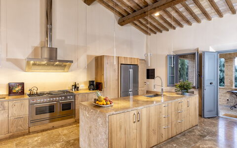 Podere D'Asso: Cabinetry, Countertop, Property, Furniture, Wood, Sink, Interior Design, Drawer, Kitchen, Wood Stain