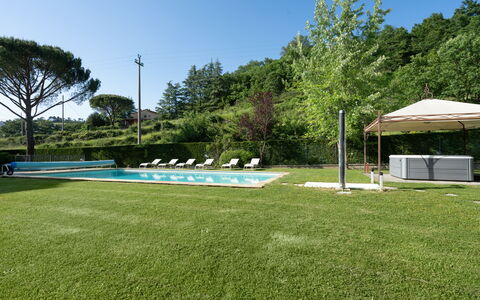 Il Mulino Di Vogognano - Subbiano, Private Pool, J: Sky, Plant, Tree, Water, Shade, Swimming Pool, Land Lot, Grass, Leisure, Tent