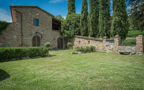 Borgo La Casina - Badia Agnano, Toscana: Plant, Sky, Property, Cloud, Natural Landscape, Tree, Land Lot, Vegetation, Architecture, Window